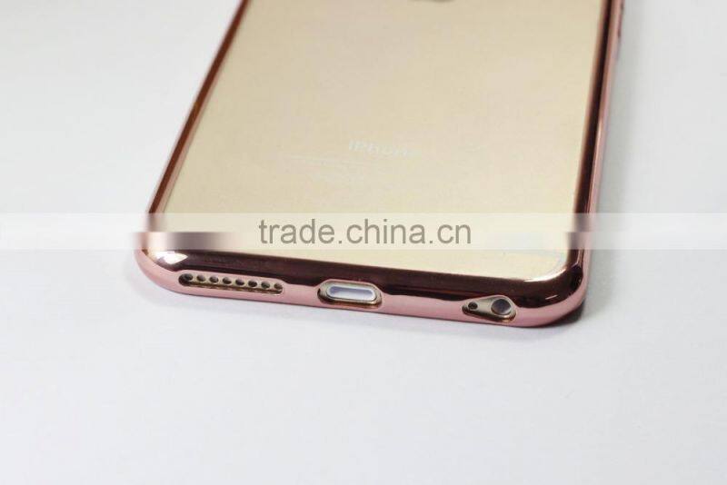 Hot Transparent Electroplating Mobile Phone Case,Mobile Case TPU for Iphone 6 Case