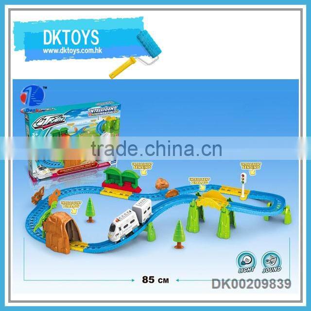 Popular plastic BO railway train set for kids