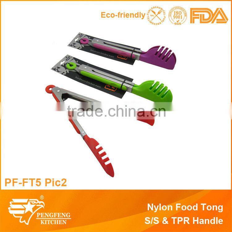Food tong with non-slip handle