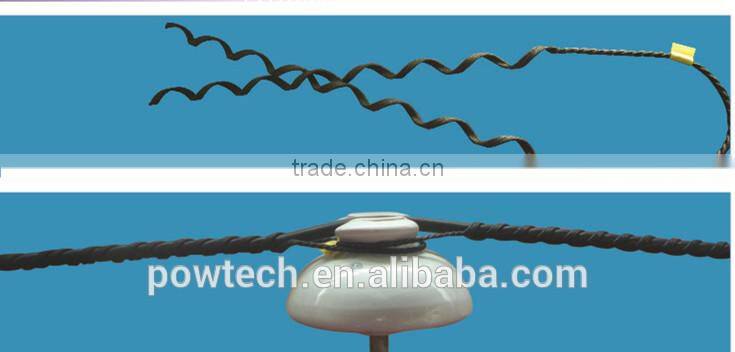 Preformed insulator post type tie/ Distribution guy grips