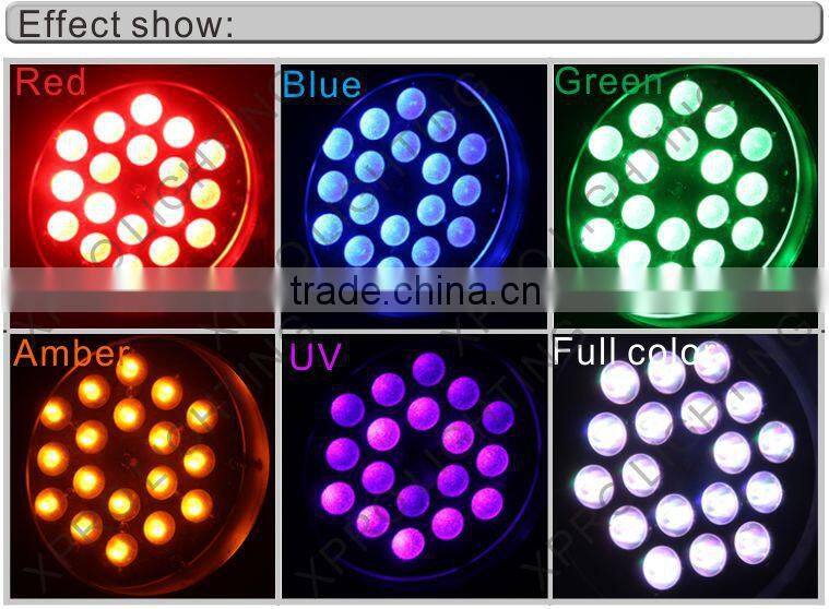 2015 high quality led par 6-in-1 18pcs lights waterproof