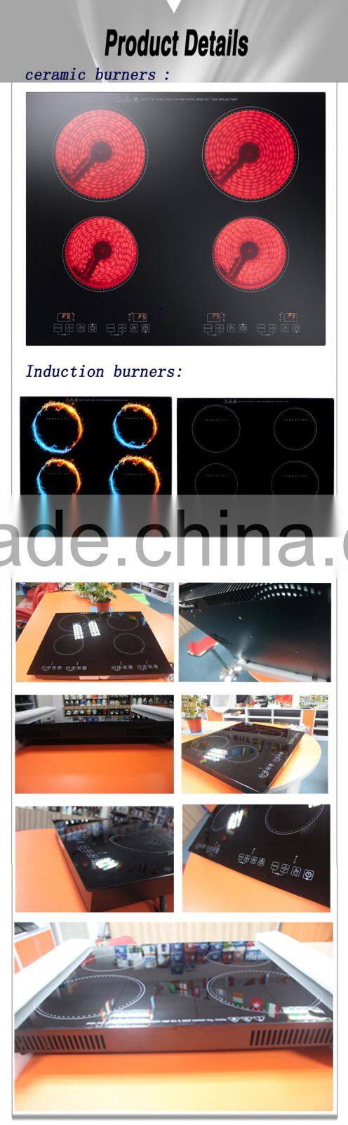 DC small electirc appliances kitchen appliances four burners induction cooker made in China
