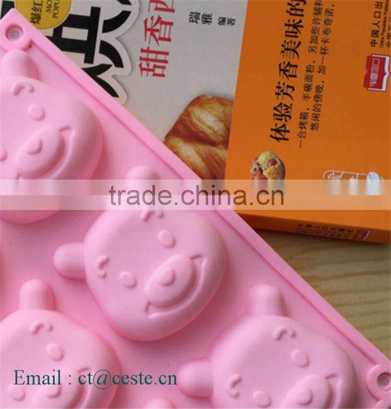 CTBED121 Silicone Soap Molds for Mp Soap Making Symphony 6 Piece In One Winnie Bear