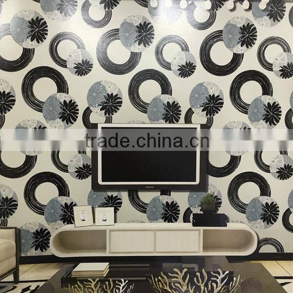 vinyl wallpaper with beautiful European flowers for house