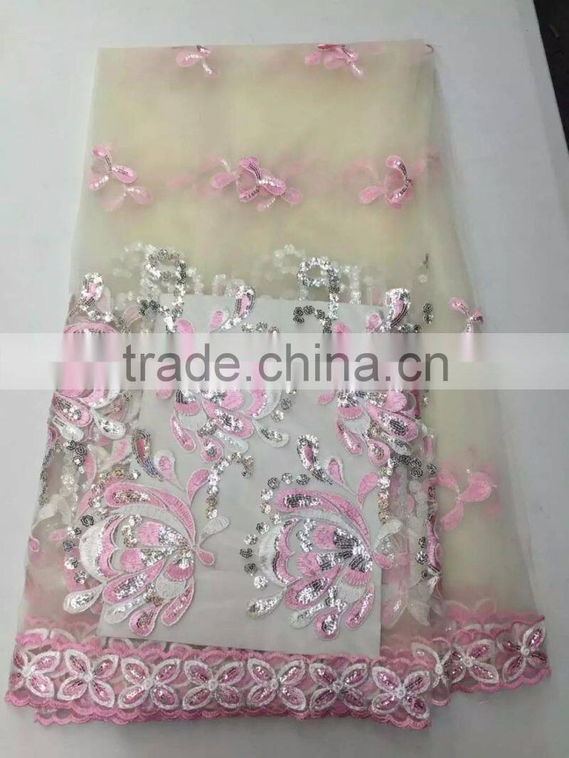 Haniye 2016 nigerian george fabric with blouse/ raw silk george in switzerland wholesale indian george lace fabric/PLG03-10