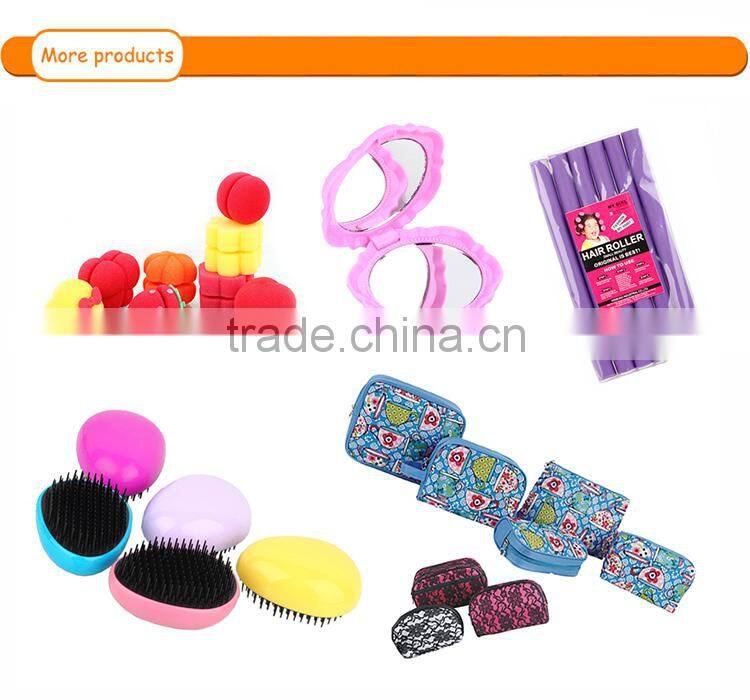 MY GIRL Round Folding Travel with Mirror Sets Mini Hair Brush