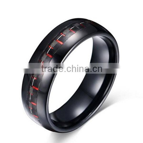 New Fashion Retro Fiber Tungsten Steel Ring