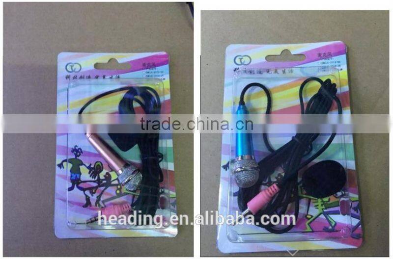 Factory wholesale handheld cell phone mini microphone for iphone and android phone