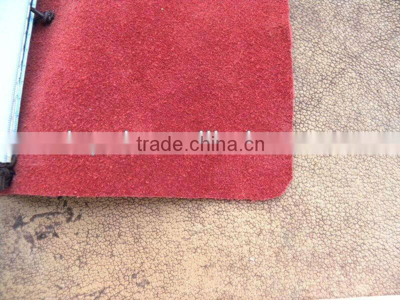 purplish red handmade travel leather refillable soft cover notebook