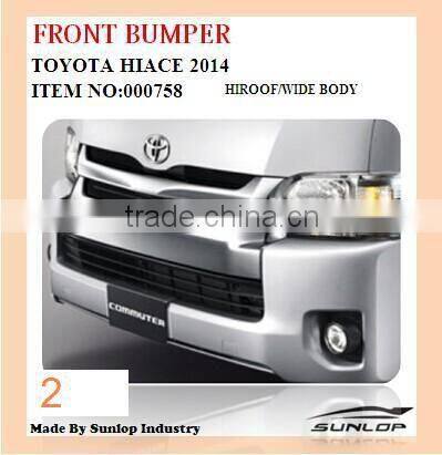 For toyota hiace auto parts hiace2014 front bumper #000758 for hi ace high roof commuter, kdh200