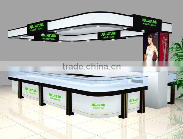 New Design 12x15ft China MDF jewelry mall display kiosk,jewelry kiosk furniture,jewelry mall kiosk with baking paint