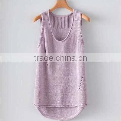 15SHT3117 Knitted Linen Vest