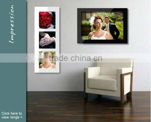 Frameless wall-mounted poster display frame