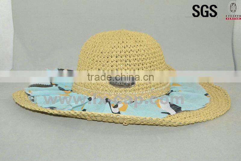 hand made floppy wholesale paper straw hat