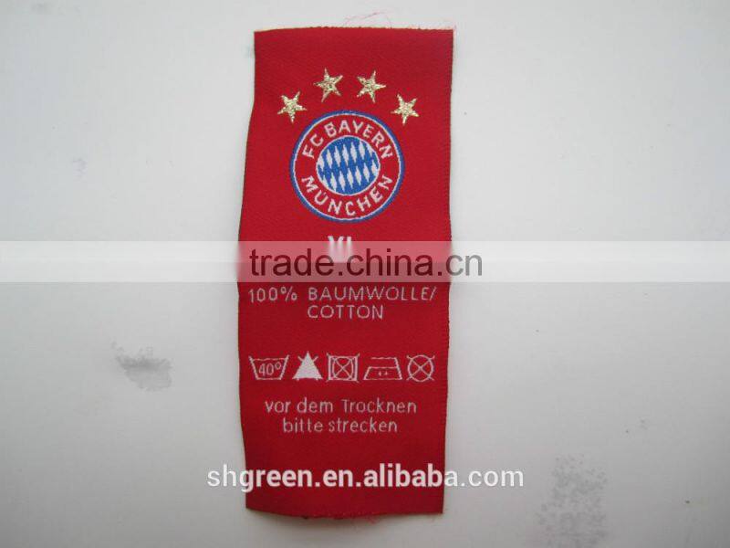 custom flag design woven patch with sewing lines