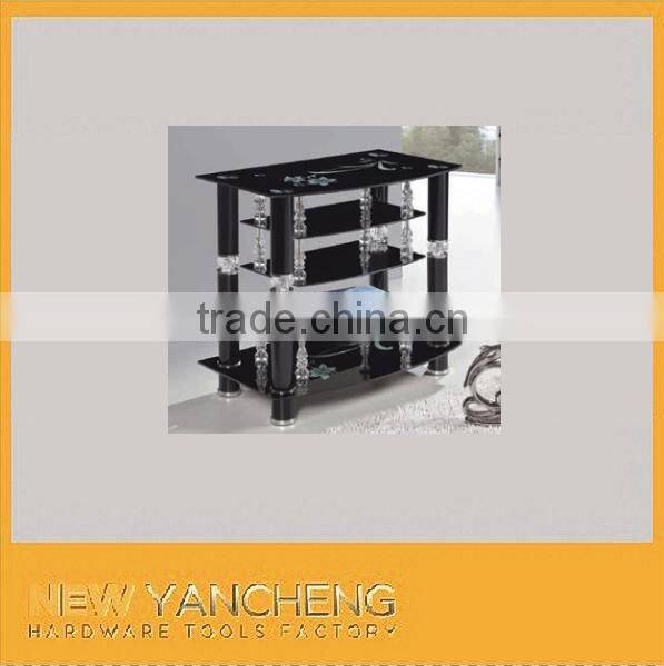 high quality simple oval glass tv stand made in Foshan