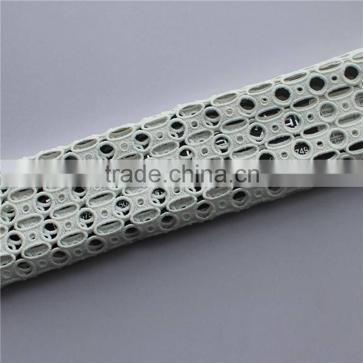 2015 high quality french white lace/indian water soluble polyester embroidery lace fabric for women wear