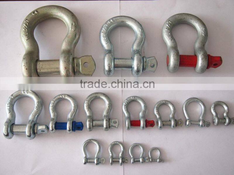 US Type Electric Galvanized Screw Pin Lifting Bow Shackle