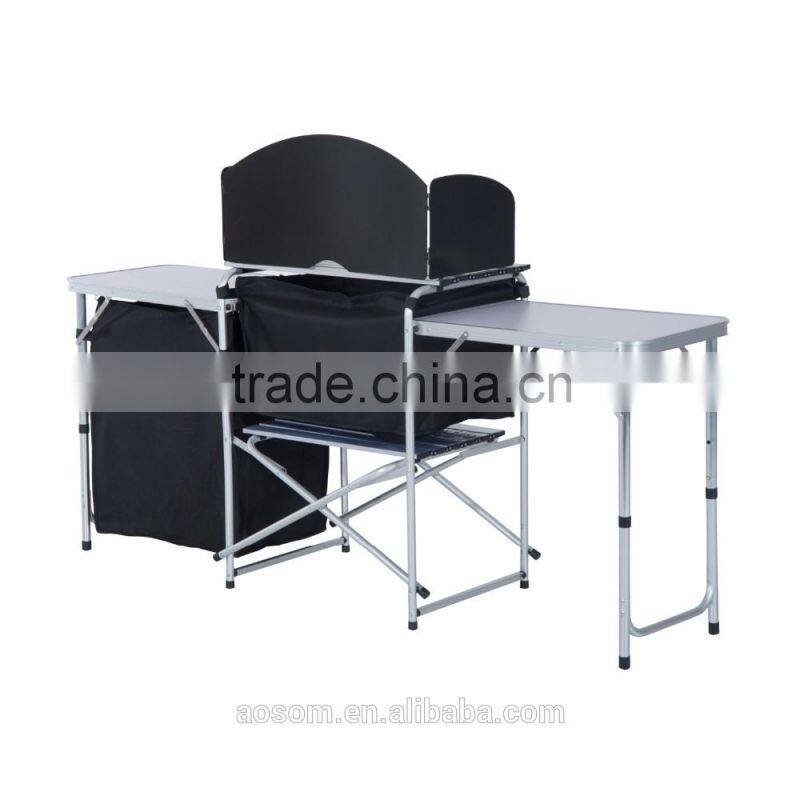 Outsunny 6' Portable Fold-Up Camp Kitchen with Windscreen