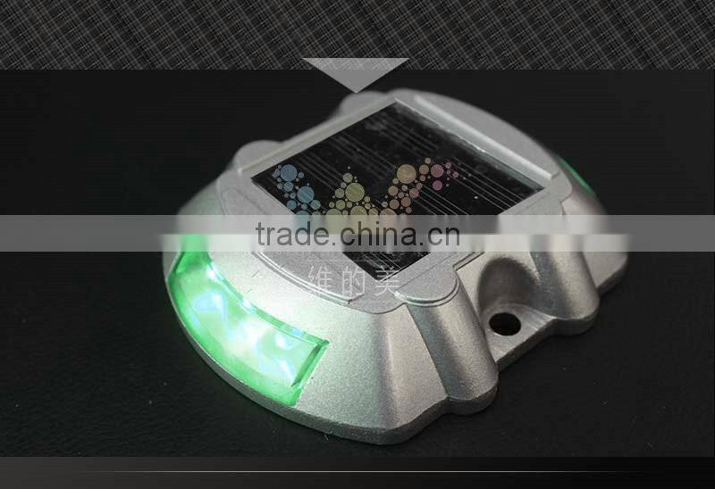 Factory price aluminum road markers 3M reflective green led road stud