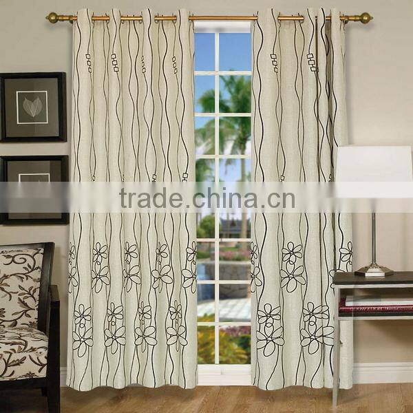 Custom Jacquard Blackout Fabric / Printed Curtain