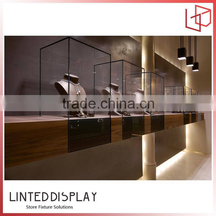 Fangle shop counter glass display