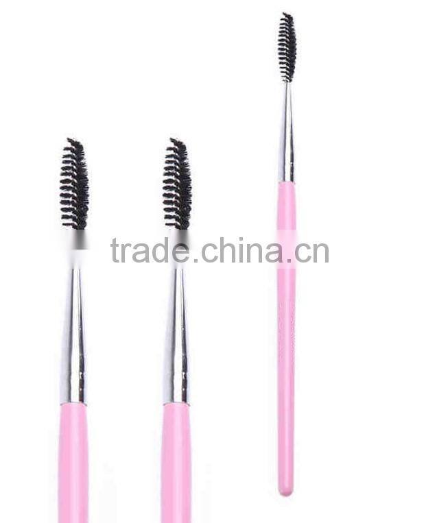 1pcs Pink Wood Eyelash Brush Mascara Brush