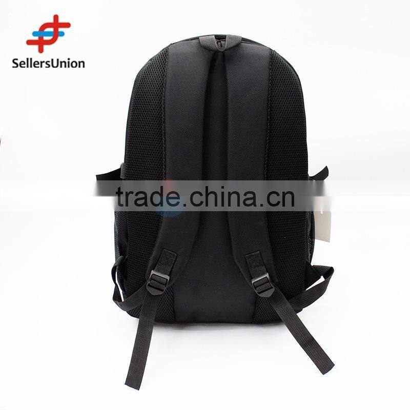 No.1 yiwu exporting commission agent wanted Promotional Plain style Black Sport Backpack