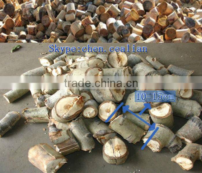 gasoline engine driving pine wood cutting machine