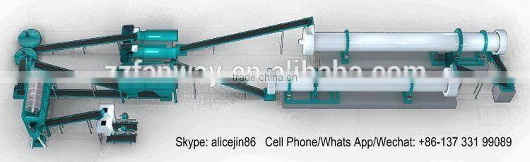Fanway factory sell 3 tons per hour organic fertilizer production line