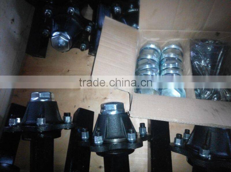 Agricultural stub axle bearing hub assembly