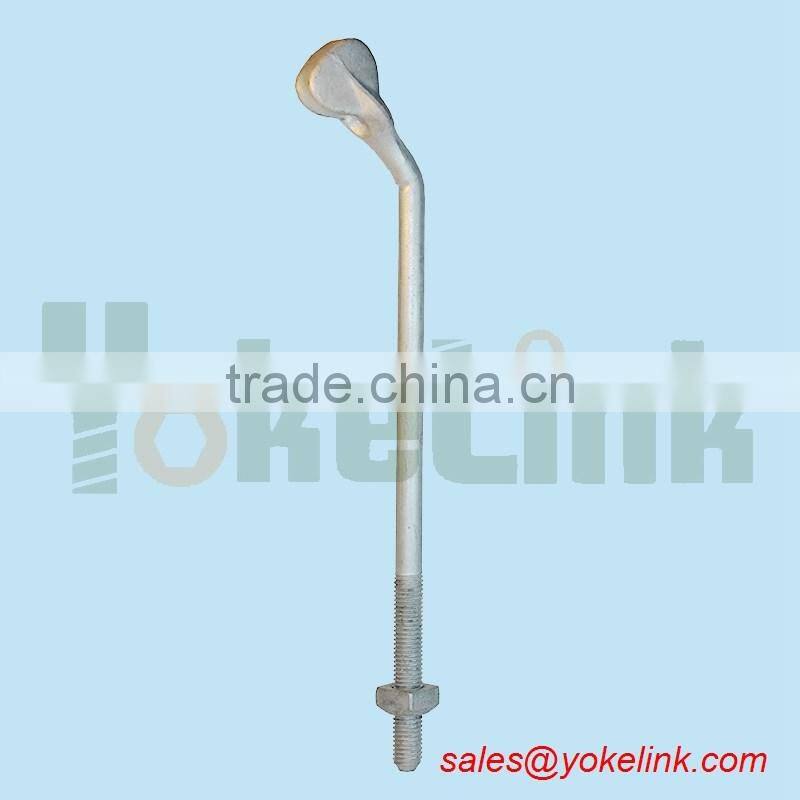 Pole Line Hardware Electric Power Fitting Assembly Guy Bolt Hot Dip Galvanized Screw Bolt Forged Thimble Eye Bolt