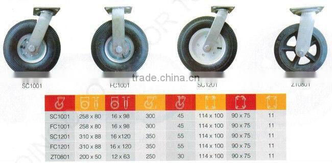 8 inch nylon caster wheels 8X2