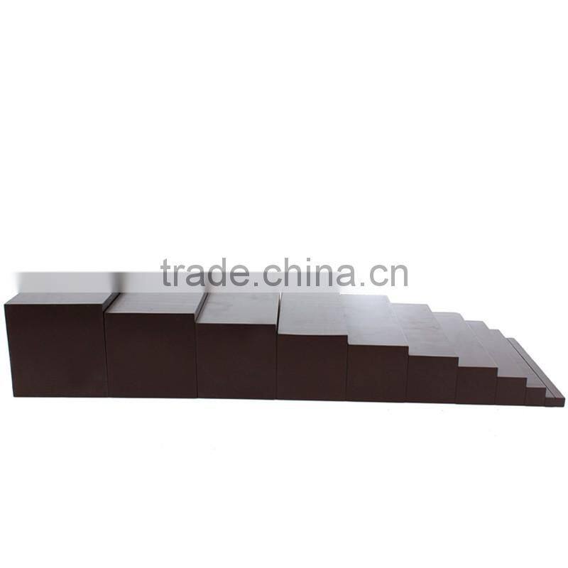 Kids wooden toys montessori brown ladder