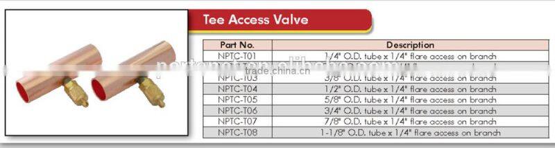 AC tee access valve