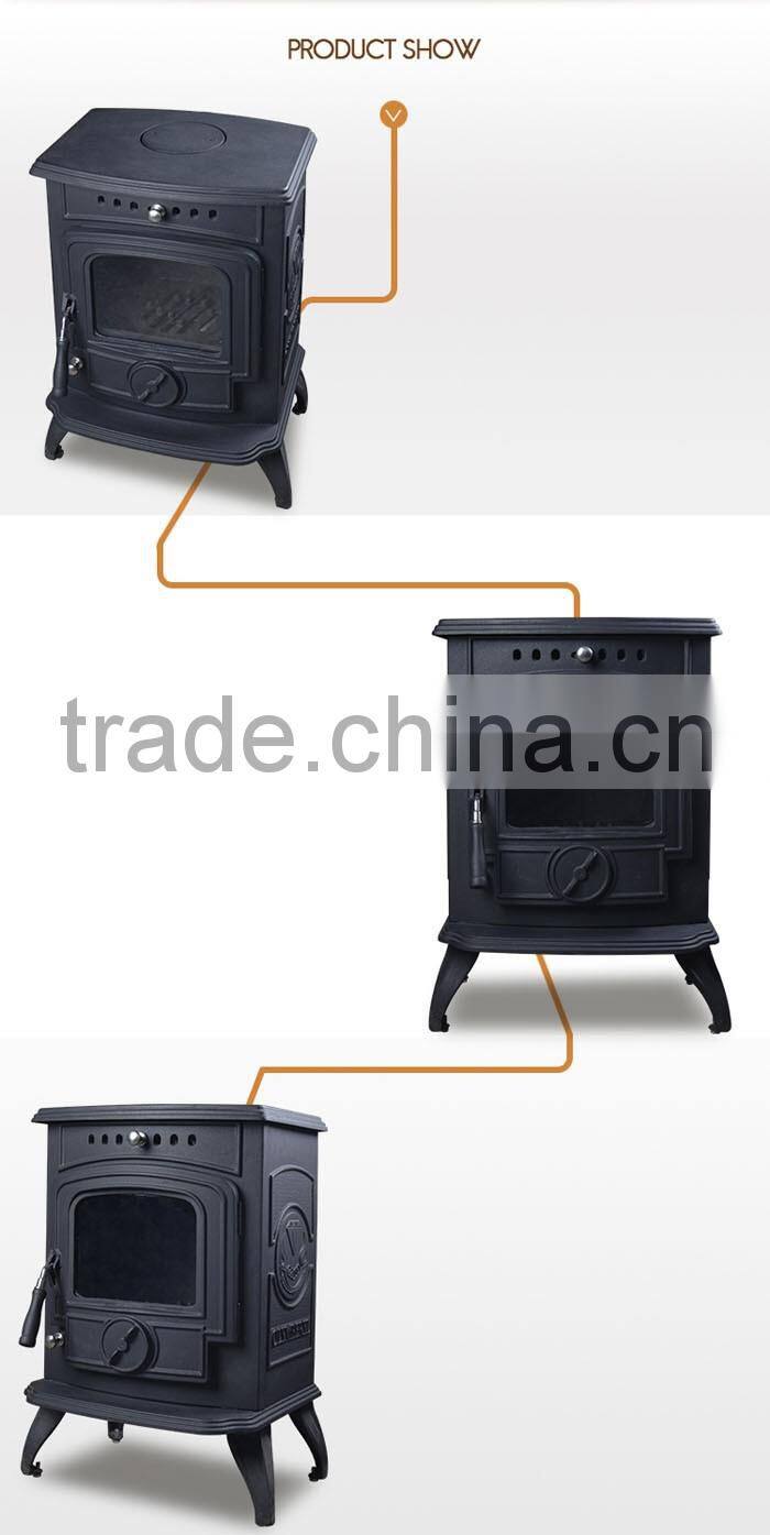 5.0KW Modern design wood burning stoves and wooden burning fireplace DHF332