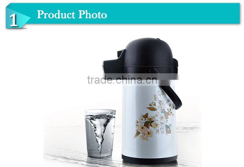 Home decor fashionable design glass liner airpot colorful thermos,(AGUB)