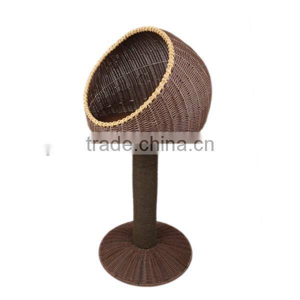 S&D pe rattan handmade dog bed plastic pet house with stand