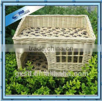 S&D wholesale handicraft breathable waterproof durable plastic PE rattan kennel dog house