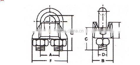 U.S. Type Drop Forged Wire Rope Clip