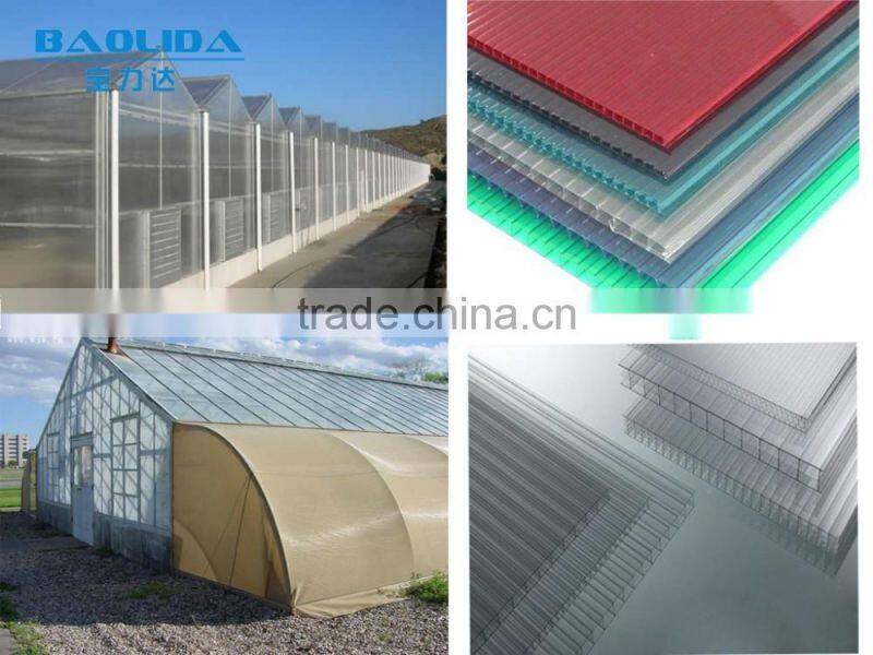 Factory Price Vegetables/Crops/Horticulture used poly carbonate sheet greenhouse