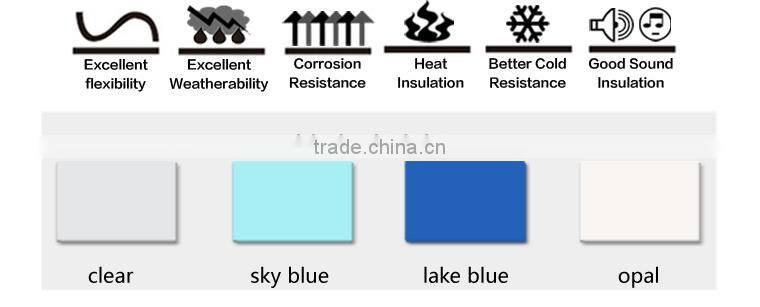 Fiberglass reinforced flexible transparent corrugated plastic roof sheet