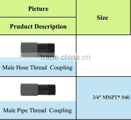 3/4" male hose thread coupling