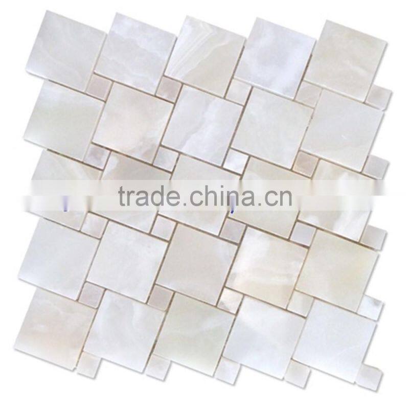 new arrive factory price WHITE ONYX MOSAIC TILES COLLECTIONS