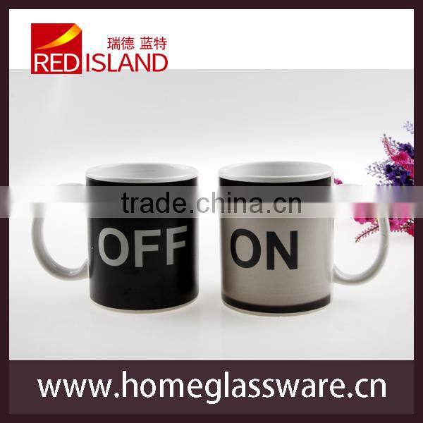 11oz Creative Switch Temperature On Off Color Changing Mug Magical Ceramic Coffee Cup
