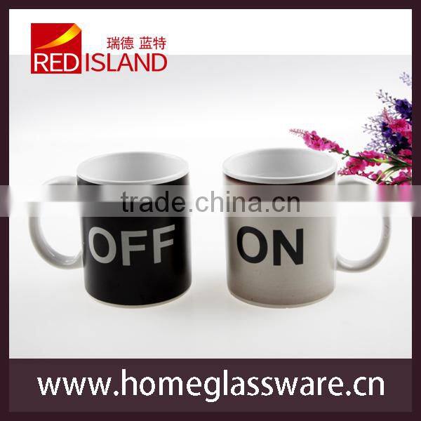 11oz Creative Switch Temperature On Off Color Changing Mug Magical Ceramic Coffee Cup