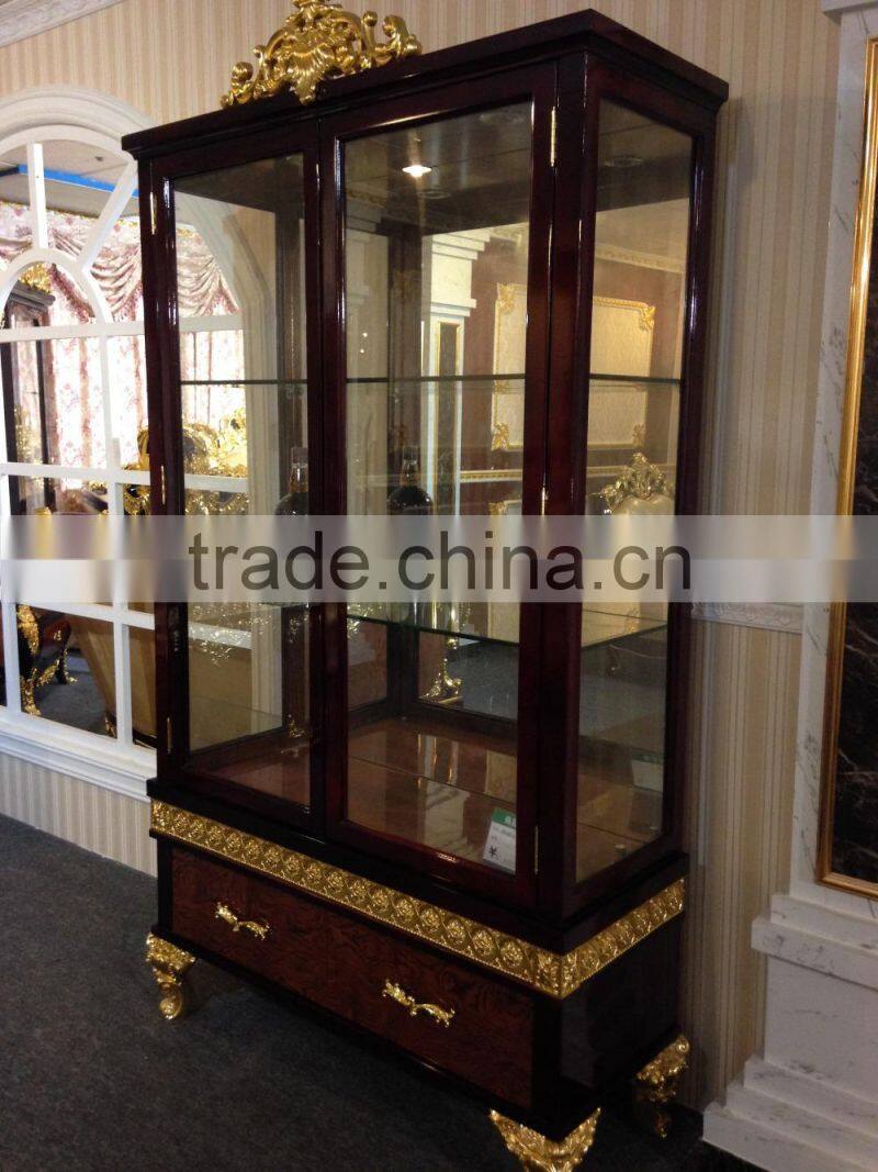 BISINI Baroque Collection Luxury Antique Working Desk and 4-Door Bookcase (BF01-02057)