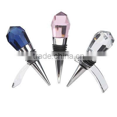custom-built colorful crystal wine stopper bottle stopper