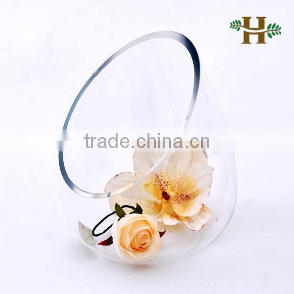 Slanted Opening Clear Candy Chocolate Glass Plate