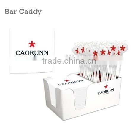 ABS PS napkin holder 6 Compartments Barware New napkin holder Napkin Straw Stirrer Holder